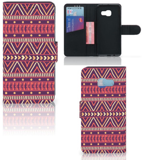 B2Ctelecom Samsung Galaxy A3 2017 Uniek Bookcase Hoesje Aztec Purple