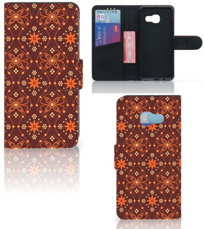 B2Ctelecom Samsung Galaxy A3 2017 Uniek Bookcase Hoesje Batik Brown