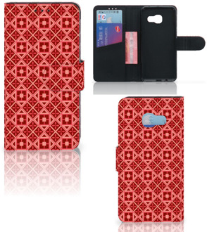 B2Ctelecom Samsung Galaxy A3 2017 Uniek Bookcase Hoesje Batik Red