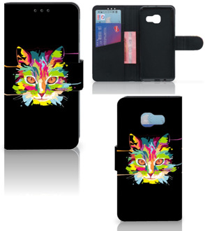 B2Ctelecom Samsung Galaxy A3 2017 Uniek Bookcase Hoesje Cat Color