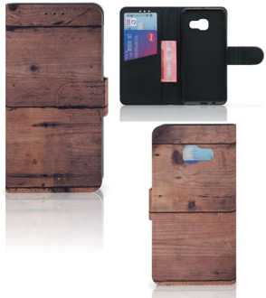 B2Ctelecom Samsung Galaxy A3 2017 Uniek Bookcase Hoesje Old Wood