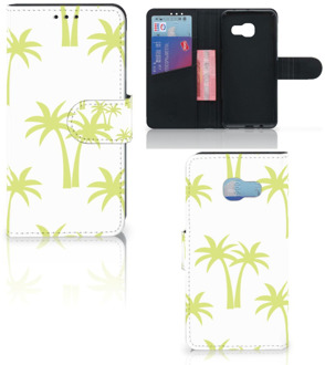 B2Ctelecom Samsung Galaxy A3 2017 Uniek Bookcase Hoesje Palmtrees