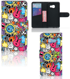 B2Ctelecom Samsung Galaxy A3 2017 Uniek Bookcase Hoesje Punk Rock