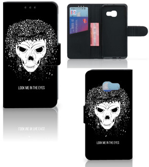 B2Ctelecom Samsung Galaxy A3 2017 Uniek Bookcase Hoesje Skull Hair