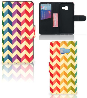 B2Ctelecom Samsung Galaxy A3 2017 Uniek Bookcase Hoesje Zigzag Color