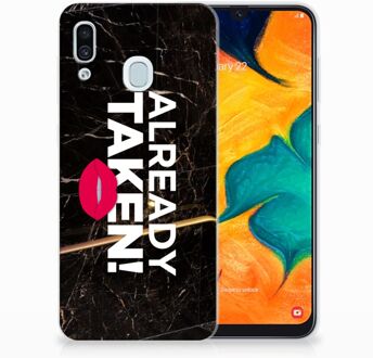 B2Ctelecom Samsung Galaxy A30 | A20 TPU Hoesje Design Already Taken Black