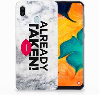 B2Ctelecom Samsung Galaxy A30 | A20 TPU Hoesje Design Already Taken White