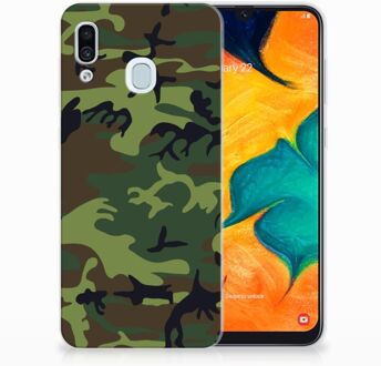 B2Ctelecom Samsung Galaxy A30 | A20 TPU Hoesje Design Army Dark