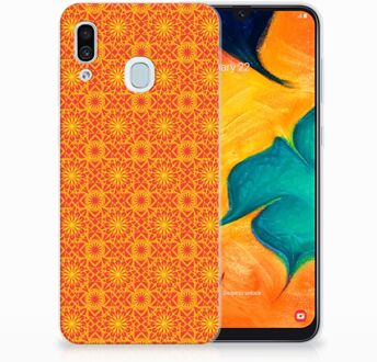 B2Ctelecom Samsung Galaxy A30 | A20 TPU Hoesje Design Batik Orange