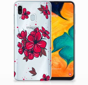 B2Ctelecom Samsung Galaxy A30 | A20 TPU Hoesje Design Blossom Red