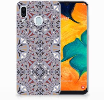 B2Ctelecom Samsung Galaxy A30 | A20 TPU Hoesje Design Flower Tiles