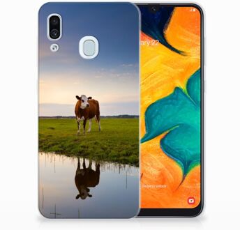 B2Ctelecom Samsung Galaxy A30 | A20 TPU Hoesje Design Koe