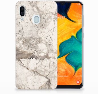 B2Ctelecom Samsung Galaxy A30 | A20 TPU Hoesje Design Marmer Beige