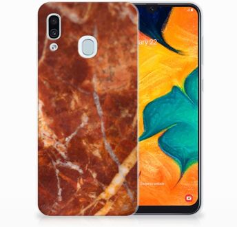 B2Ctelecom Samsung Galaxy A30 | A20 TPU Hoesje Design Marmer Bruin