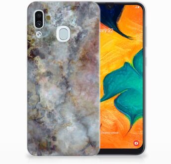 B2Ctelecom Samsung Galaxy A30 | A20 TPU Hoesje Design Marmer Grijs