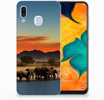 B2Ctelecom Samsung Galaxy A30 | A20 TPU Hoesje Design Olifanten