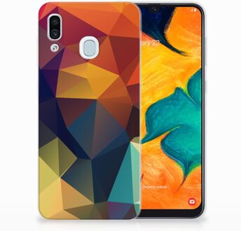 B2Ctelecom Samsung Galaxy A30 | A20 TPU Hoesje Design Polygon Color