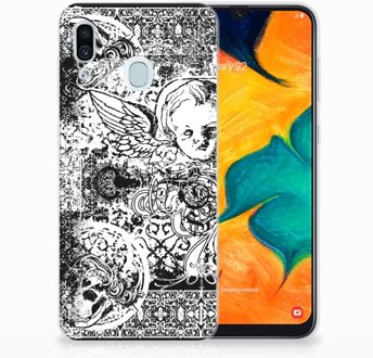 B2Ctelecom Samsung Galaxy A30 | A20 TPU Hoesje Design Skulls Angel