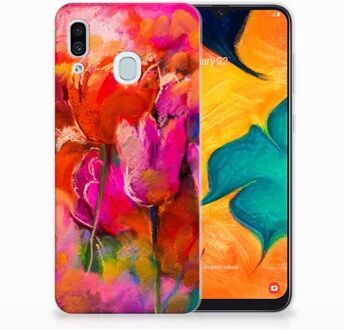 B2Ctelecom Samsung Galaxy A30 | A20 TPU Hoesje Design Tulpen