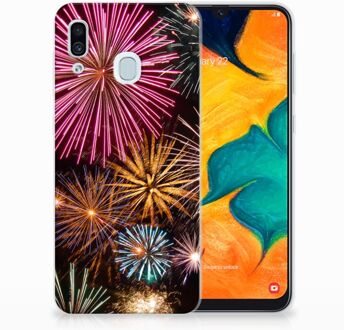 B2Ctelecom Samsung Galaxy A30 | A20 TPU Hoesje Design Vuurwerk