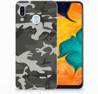 B2Ctelecom Samsung Galaxy A30 | A20 Uniek TPU Hoesje Army Light