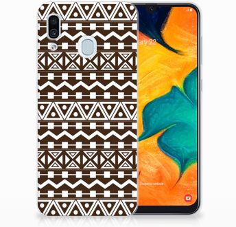 B2Ctelecom Samsung Galaxy A30 | A20 Uniek TPU Hoesje Aztec Brown