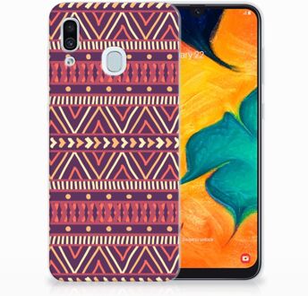 B2Ctelecom Samsung Galaxy A30 | A20 Uniek TPU Hoesje Aztec Purple