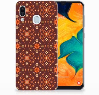 B2Ctelecom Samsung Galaxy A30 | A20 Uniek TPU Hoesje Batik Brown