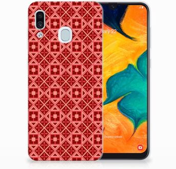 B2Ctelecom Samsung Galaxy A30 | A20 Uniek TPU Hoesje Batik Red