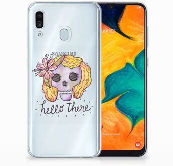 B2Ctelecom Samsung Galaxy A30 | A20 Uniek TPU Hoesje Boho Skull