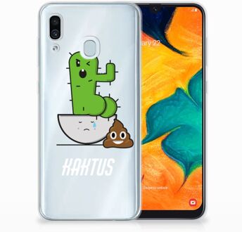 B2Ctelecom Samsung Galaxy A30 | A20 Uniek TPU Hoesje Cactus Poo