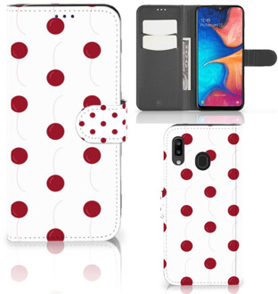 B2Ctelecom Samsung Galaxy A30 Book Cover Cherries