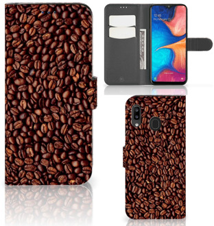 B2Ctelecom Samsung Galaxy A30 Book Cover Koffiebonen