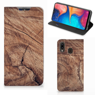 B2Ctelecom Samsung Galaxy A30 Book Wallet Case Tree Trunk