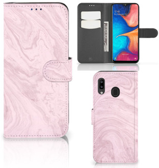 B2Ctelecom Samsung Galaxy A30 Bookcase Marble Roze