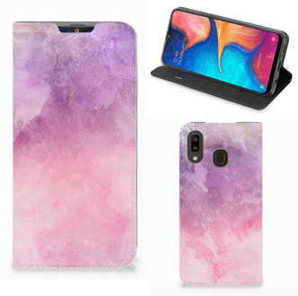 B2Ctelecom Samsung Galaxy A30 Bookcase Pink Purple Paint