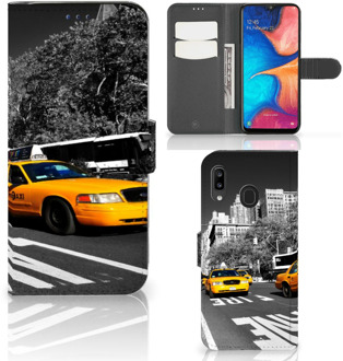 B2Ctelecom Samsung Galaxy A30 Flip Cover New York Taxi