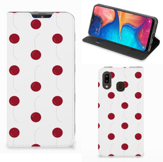 B2Ctelecom Samsung Galaxy A30 Flip Style Cover Cherries