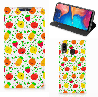 B2Ctelecom Samsung Galaxy A30 Flip Style Cover Fruits