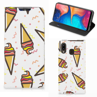 B2Ctelecom Samsung Galaxy A30 Flip Style Cover Icecream