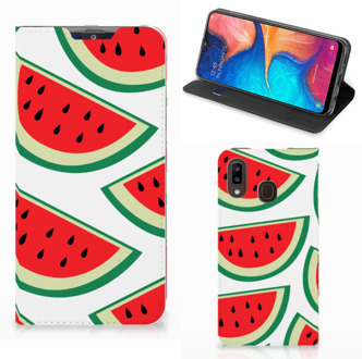 B2Ctelecom Samsung Galaxy A30 Flip Style Cover Watermelons