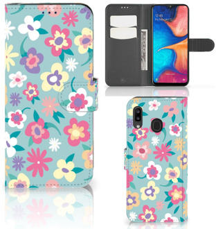 B2Ctelecom Samsung Galaxy A30 Hoesje Flower Power