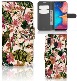 B2Ctelecom Samsung Galaxy A30 Hoesje Flowers