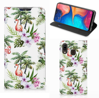 B2Ctelecom Samsung Galaxy A30 Hoesje maken Flamingo Palms