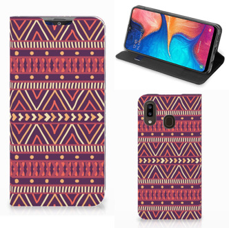 B2Ctelecom Samsung Galaxy A30 Hoesje met Magneet Aztec Purple