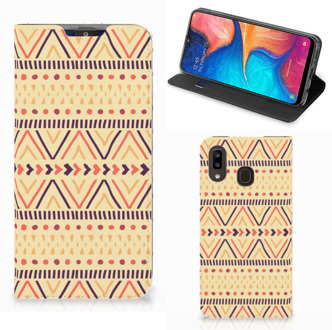 B2Ctelecom Samsung Galaxy A30 Hoesje met Magneet Aztec Yellow