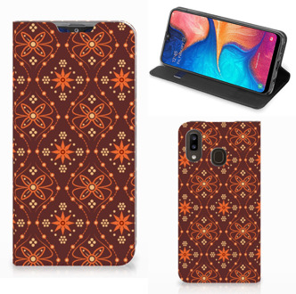 B2Ctelecom Samsung Galaxy A30 Hoesje met Magneet Batik Brown