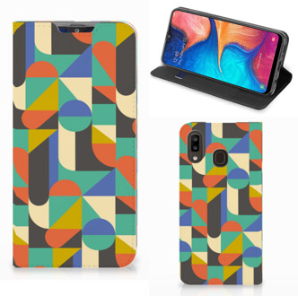 B2Ctelecom Samsung Galaxy A30 Hoesje met Magneet Funky Retro