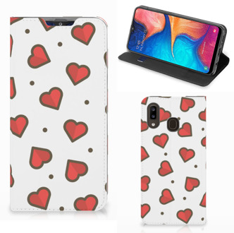 B2Ctelecom Samsung Galaxy A30 Hoesje met Magneet Hearts