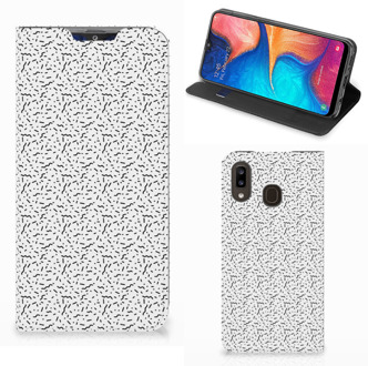 B2Ctelecom Samsung Galaxy A30 Hoesje met Magneet Stripes Dots